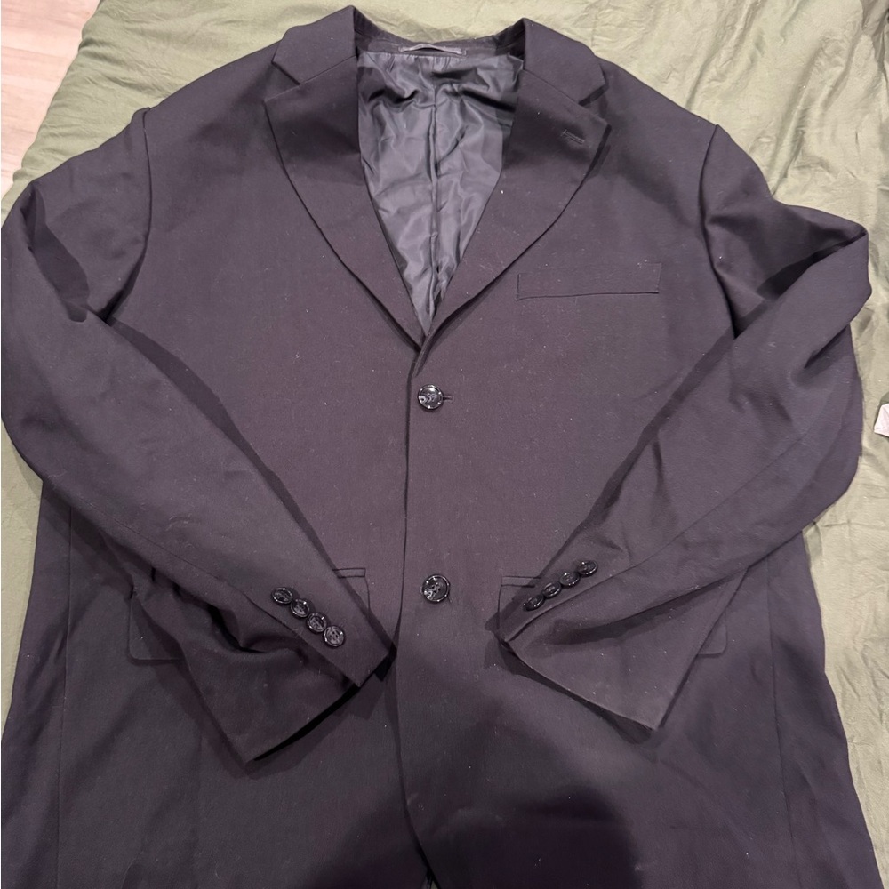 H&M Black Men's Two-Button Single-Breasted Blazer